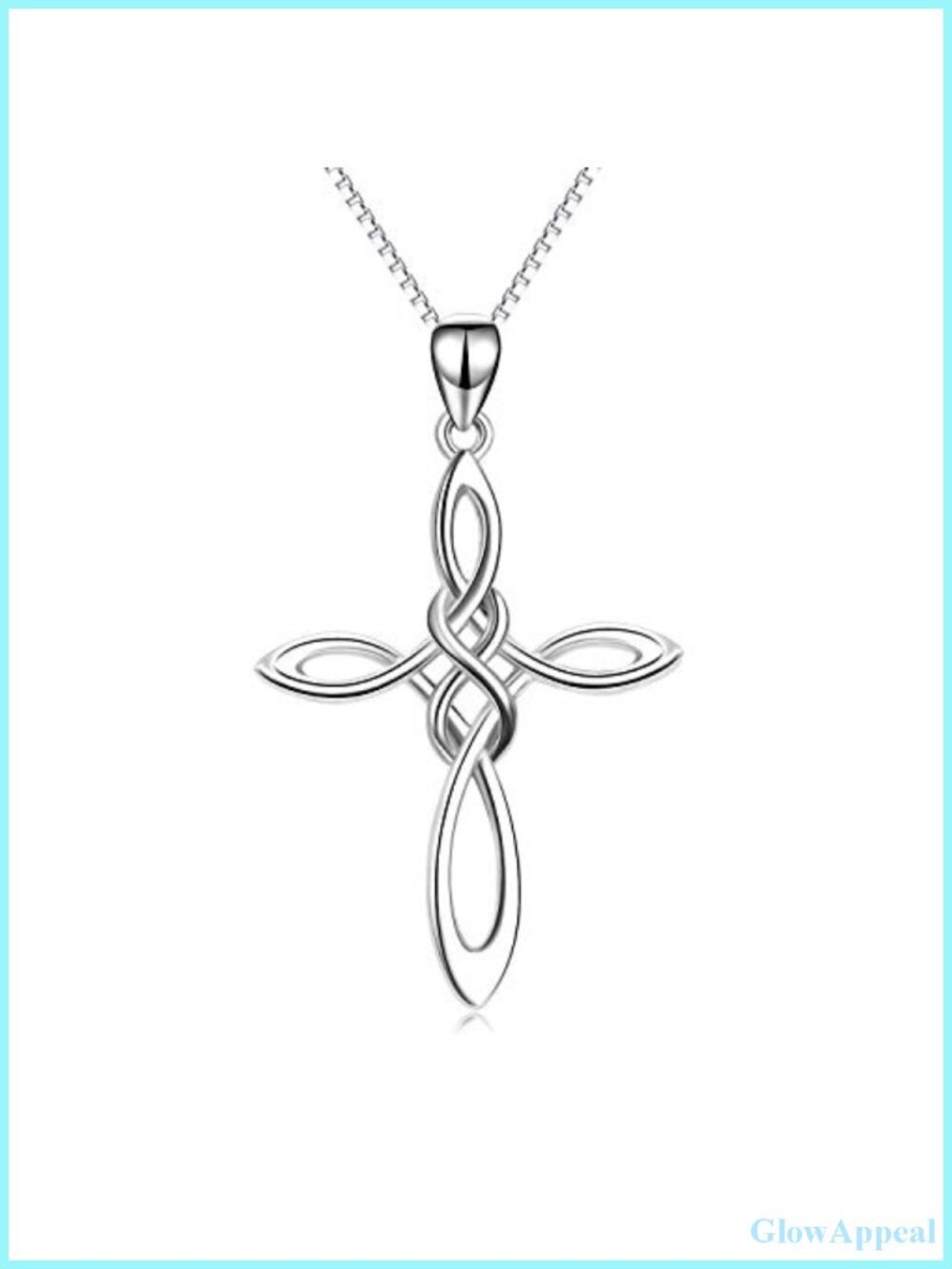 Sterling Silver Celtic Knot Cross Necklace Pendant Religious Jewelry Gift